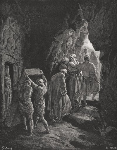 The Burial of Sarah, illustration fra Dores 