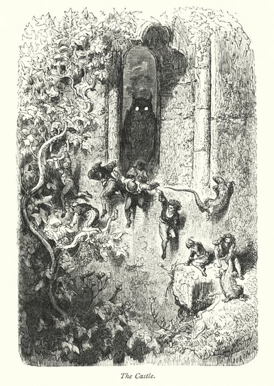 Slottet (kobberstik) af Gustave Dore