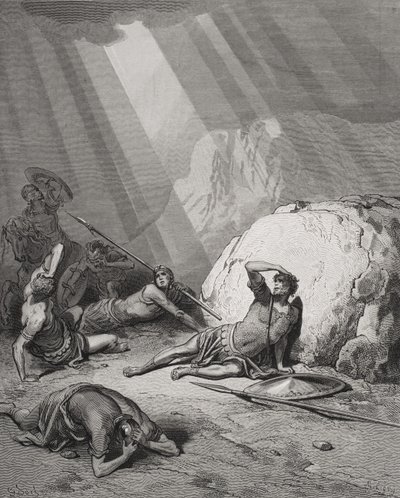 The Conversion of St. Paul, Apostlenes Gerninger 9:1-6, illustration fra Dores 