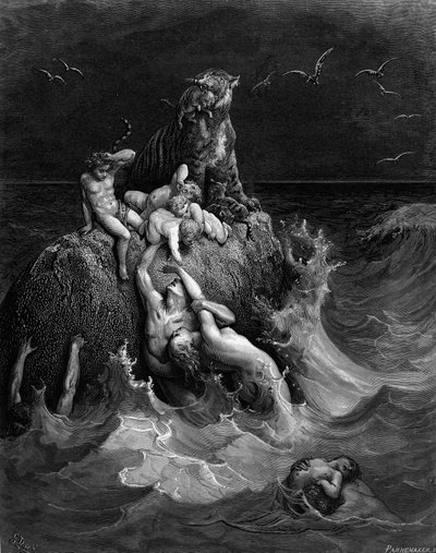 Syndfloden, 1866. af Gustave Dore