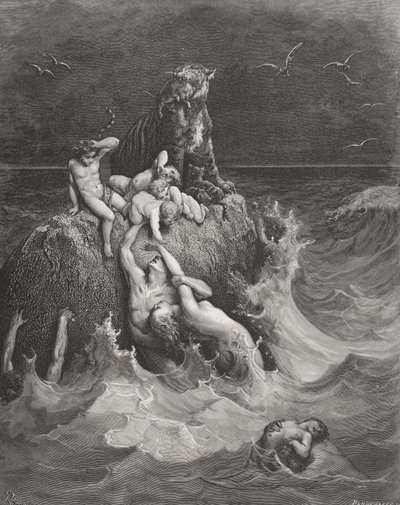 Syndfloden, illustration fra Dores 