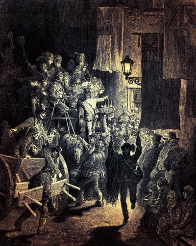 The Derby - Returning Home af Gustave Doré af Gustave Dore