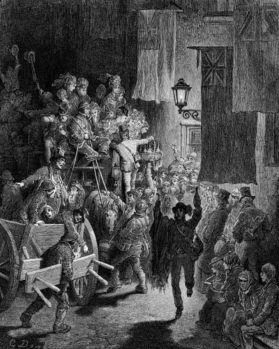 The Derby - Returning Home af Gustave Doré af Gustave Dore