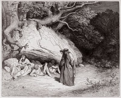 Den guddommelige komedie (La Divina Commedia, La Divine Comedie), Inferno, Canto 4: De uskyldige sjæle i Limbo - af Dante Alighieri (1265-1321) - Illustration af Gustave Dore (1832-1883) af Gustave Dore