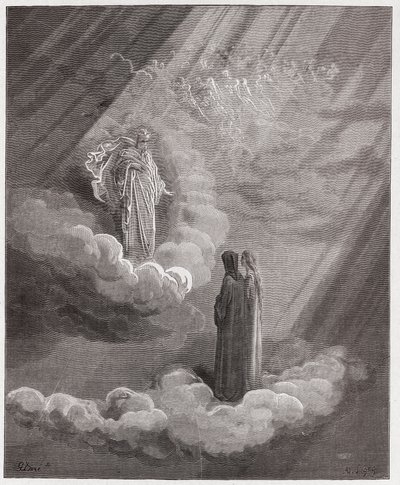 Den guddommelige komedie (La Divina Commedia, La Divine Comedie), Paradiso, Canto 16: Cacciaguidas sjæl taler om Firenze - af Dante Alighieri (1265-1321) - Illustration af Gustave Dore (1832-1883) af Gustave Dore
