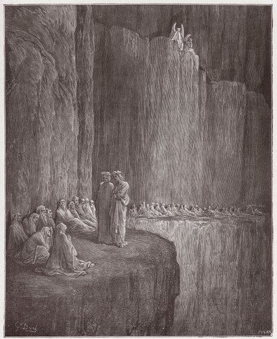 Den guddommelige komedie (La Divina Commedia, La Divine Comedie), Purgatorio, Canto 13: Sapia renser sit skyldige liv - af Dante Alighieri (1265-1321) - Illustration af Gustave Dore (1832-1883) af Gustave Dore