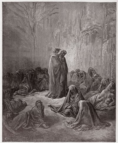 Den guddommelige komedie (La Divina Commedia, La Divine Comedie), Purgatorio, Canto 13: De misundeliges sjæle - af Dante Alighieri (1265-1321) - Illustration af Gustave Dore (1832-1883) af Gustave Dore