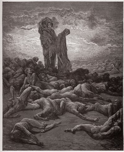 Den guddommelige komedie (La Divina Commedia, La Divine Comedie), Purgatorio, Canto 20: De grådiges sjæle - af Dante Alighieri (1265-1321) - Illustration af Gustave Dore (1832-1883) af Gustave Dore