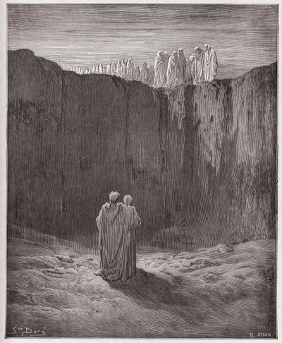 Den guddommelige komedie (La Divina Comedia, La Divine Comedie), Purgatorio, Canto 9: Dante bliver i en drøm båret af en ørn - af Dante Alighieri (1265-1321) - Illustration af Gustave Dore (1832-1883) af Gustave Dore