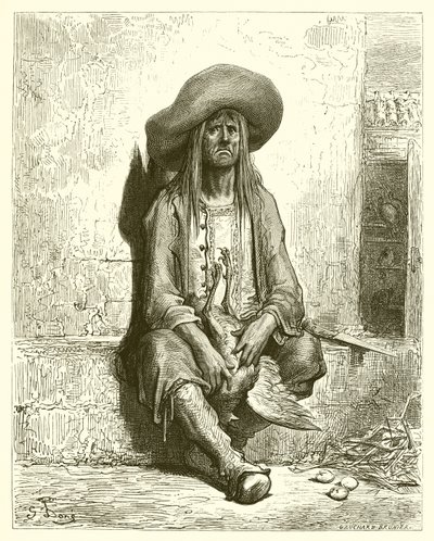 Hønen med de gyldne æg (La Fontaine) af Gustave Dore