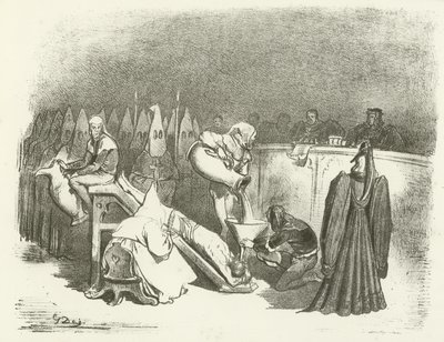Inkvisitionen - Tortur ved vand (dybtryk) af Gustave Dore