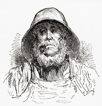 The Marseilles Sailor, efter en tegning af Gustave Dore. Fra Life and Reminiscences of Gustave Dore, udgivet i 1885. af Gustave Dore
