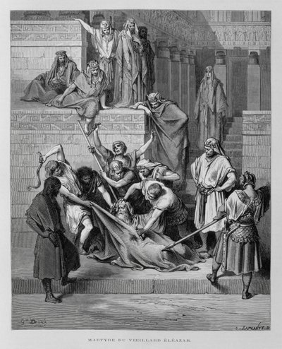 Eleazars martyrium, illustration fra Dore-bibelen af Gustave Dore