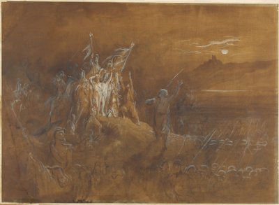 De franske soldaters nuancer fra fortiden formaner hæren til sejr på Rhinen af Gustave Dore
