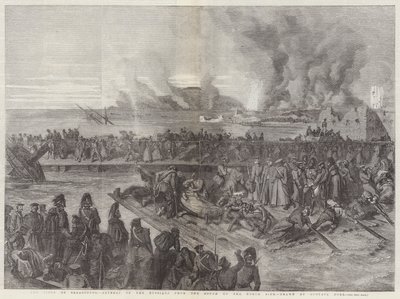 Belejringen af Sebastopol, russernes tilbagetog fra syd til nordside af Gustave Dore