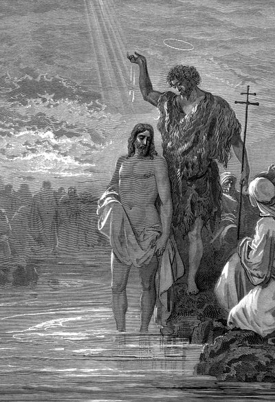 Kristi dåb, 1. århundrede, 1865-1866 af Gustave Dore