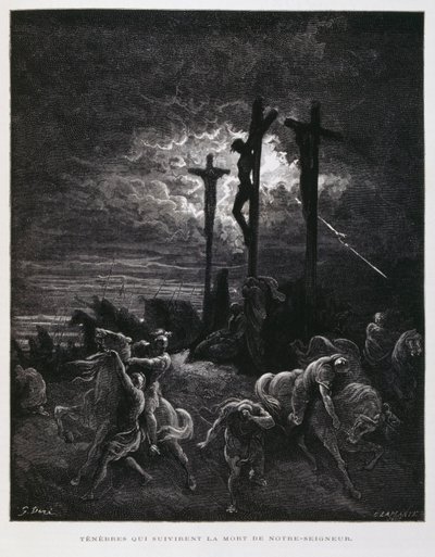 Korsfæstelsen af Kristus, illustration fra Dore-bibelen af Gustave Dore