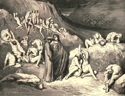 Skorpen kom trukket nedefra i flager, c1890. af Gustave Dore