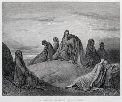 Jepthas døtre, illustration fra Dore-bibelen af Gustave Dore