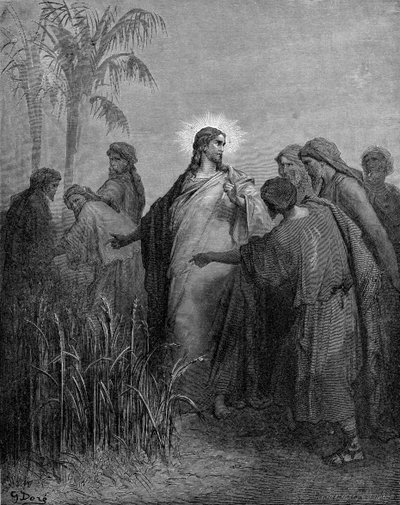 Disciplene plukker korn på sabbatten af Gustave Dore