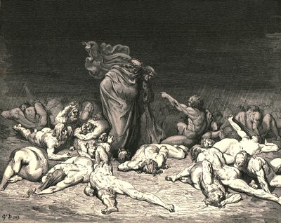 Din by er fyldt med misundelse til randen, c1890. af Gustave Dore