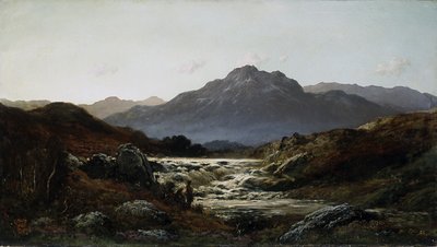 Torrent In The Highlands (olie på lærred) af Gustave Dore