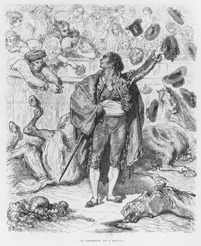 Triumf af en matador, graveret af Boetzel af Gustave Dore