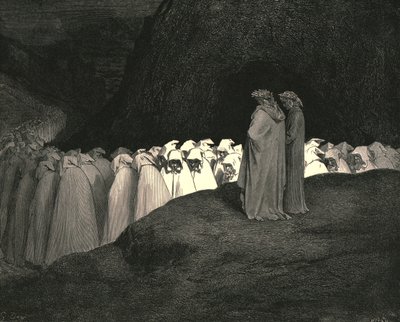 Toscana ... foragt ikke at instruere os, hvem du er, c1890. af Gustave Dore