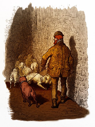 Victoriansk London Docks-gravering af Gustave Doré af Gustave Dore