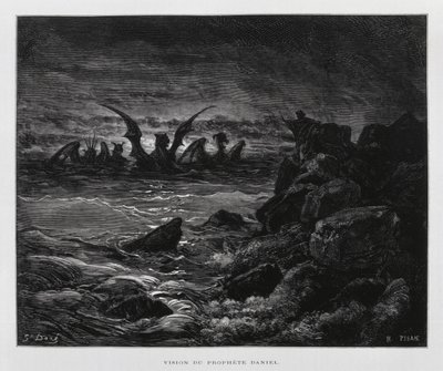 Profeten Daniels vision, illustration fra Dore-bibelen af Gustave Dore
