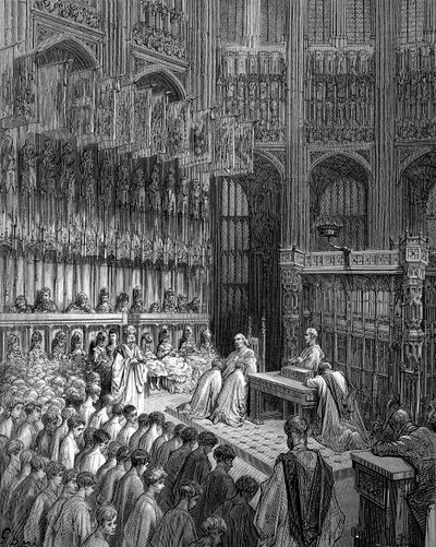 Westminster Abbey - Confirmation of Westminster Boys af Doré af Gustave Dore