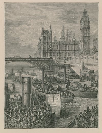 Westminster Trapper - Steamers Leaving af Gustave Dore