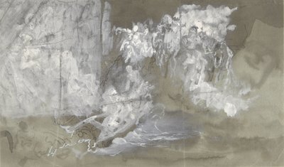 Sky, hvori figurer flyder af Gustave Dore
