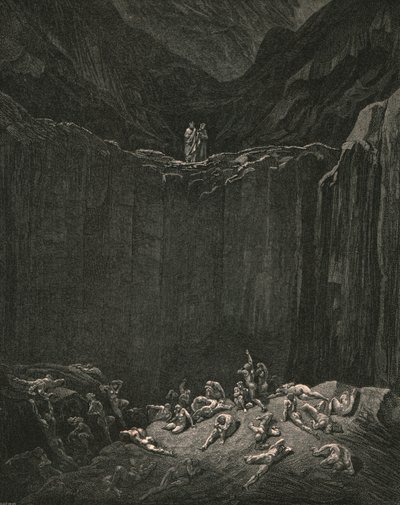 ...all-ransagende retfærdighed, domme til at straffe falsknere, c1890. af Gustave Dore