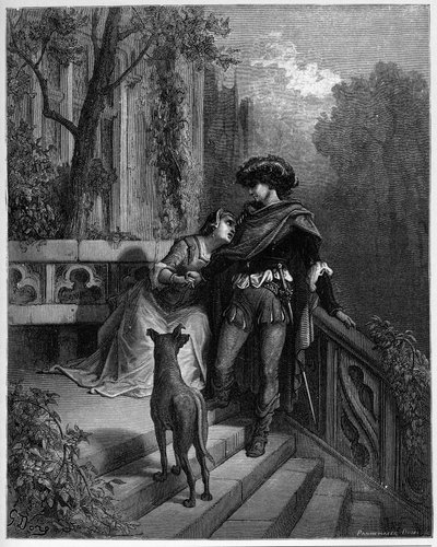 de to duer - de to duer - fra "Fables" af Jean de La Fontaine af Gustave Dore