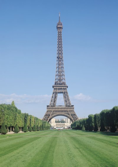 Eiffeltårnet, udsigt mod Palais de Chaillot, bygget 1887-89 af Gustave Eiffel