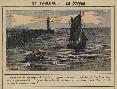 Båden (farve litho) af Gustave Fraipont