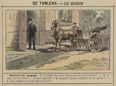 Bilen (farve litho) af Gustave Fraipont