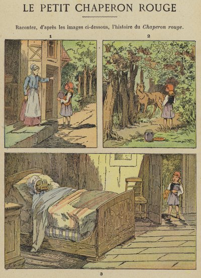 Rødhætte (farve litho) af Gustave Fraipont