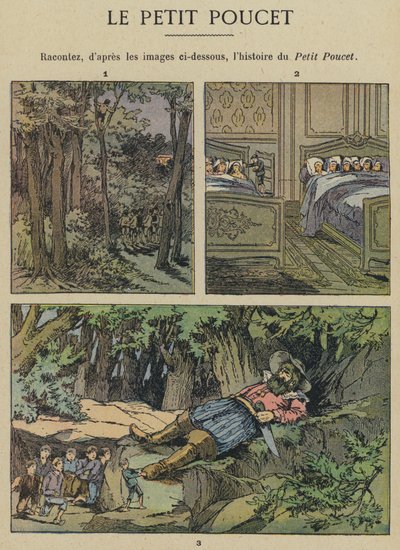 Le Petit Poucet (farve litho) af Gustave Fraipont