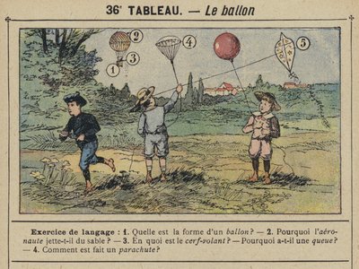 Ballonen (farve litografi) af Gustave Fraipont