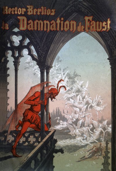 Fausts fordømmelse, ca. 1900 (illustration) af Gustave Fraipont
