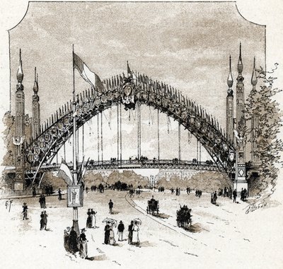 Udsigt over gangbroen i Pont de l
