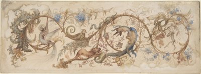 Allegori over laster, 1840-98. af Gustave Gustave Moreau,Moreau