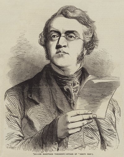 William Makepeace Thackeray, forfatter til Vanity Fair af Gustave Janet