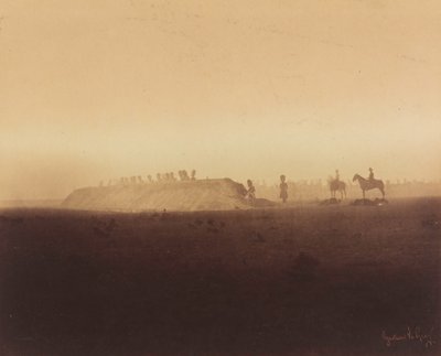 Kavaleriets manøvrer, Camp de Châlons, 1857 (foto) af Gustave Le Gray
