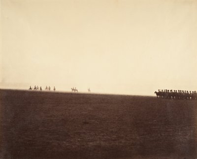 [Cavalry manøvrer, Camp de Châlons], 1857. af Gustave Le Gray