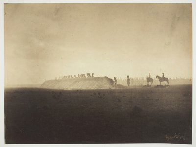 Chalons-lejren: Manøvrer den 3. oktober Camp de Châlons: manøvrer den 3. oktober 1857. af Gustave Le Gray