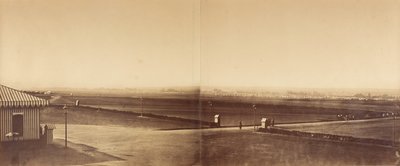 Panorama over lejren i Châlons (seks fotografier i tre rammer) af Gustave Le Gray