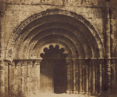 Midterste portal af Aubeterre, 1851. af Gustave Le Gray